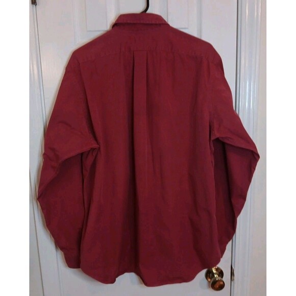 Mens Ralph Lauren Long Sleeve Button Down Shirt Large Classic Fit Red - Picture 2 of 5